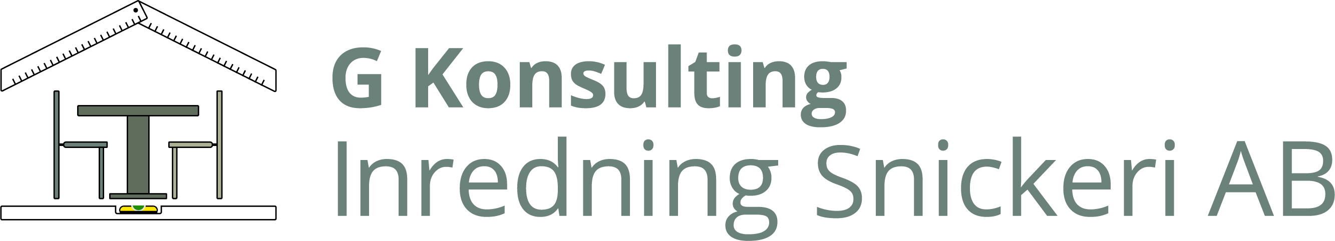 G Konsult inredning snickeri AB logotyp